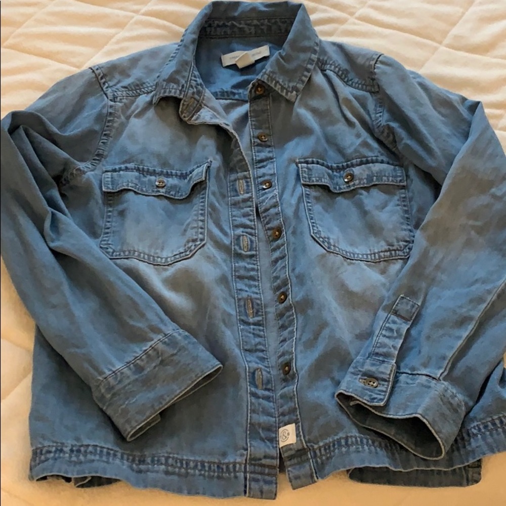 Treasure & Bond Jean shirt girls 10